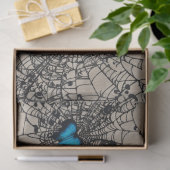 ゴシックブルーハート蝶のクモの巣のエフェメラ 薄葉紙 (ギフト)