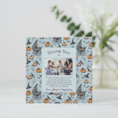 ゴシックブルービクトリアンベビーキャリッジサンキューカード 招待状 (スタンド正面)