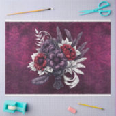 ゴシックブーケ&ダマスク18bデコページ 薄葉紙 (クラフト)