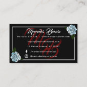 ゴシックブートスクリプトブラックタトゥーアーティスト 名刺 (裏面)