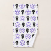 ゴシックブードゥードール&ペンタグラム バスタオルセット (ハンドタオル)