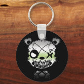 ゴシックプライド旗色付きクマ キーホルダー (正面)