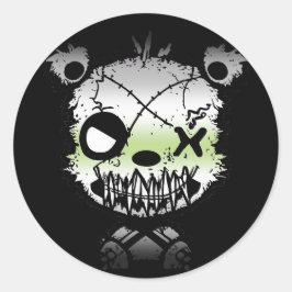 ゴシックプライド旗色付きクマ ラウンドシール