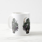 ゴシックプラントマザーモンステラ 三日月 哥飾り 植物 コーヒーマグカップ (正面左)