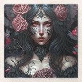 ゴシックプリンセスゴシックファンタジーアート ガラスコースター (正面)