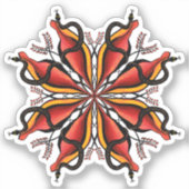 ゴシックヘビ花タトゥースタイル シール (正面)