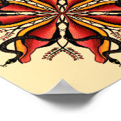 ゴシックヘビ花タトゥースタイル ポスター (角)