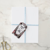 ゴシックベイビーシャワーの感謝タグ – ダークフローラル&K ギフトタグ (より糸付き)