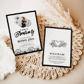 ゴシックベイビーシャワーの準備完了！ゴシックベイビーシャワー スカル＆フラワーズ 招待状