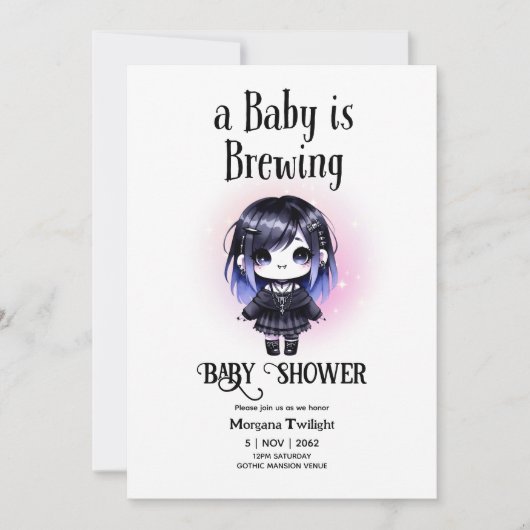 ゴシックベビーガールはブルーイングヴァンパイアこうもりゴシック 招待状 (正面)