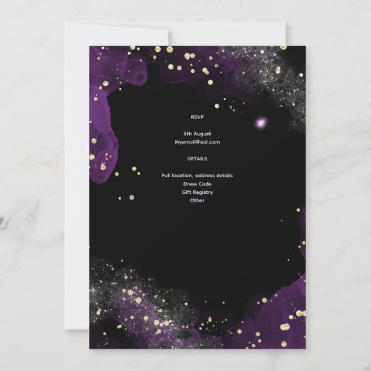 ゴシックベビーガールは醸造かわいいアニメゴシック 招待状 (裏面)