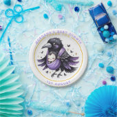 ゴシックベビーガールシャワーこうもりヴァンパイアサンキュー ペーパープレート (パーティー)