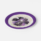 ゴシックベビーガールシャワーデリバリーバイクロウありがとう ペーパープレート (アングル)