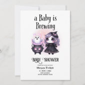 ゴシックベビーガールズブルーイングウィッチ幽霊クールドロン 招待状 (正面)