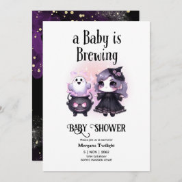 ゴシックベビーガールズブルーイングウィッチ幽霊クールドロン 招待状