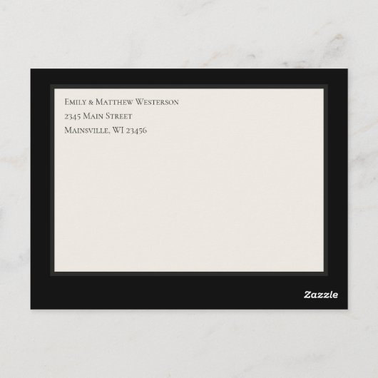 ゴシックベビーキャリッジハロウィーン誕生発表 ポストカード (裏面)