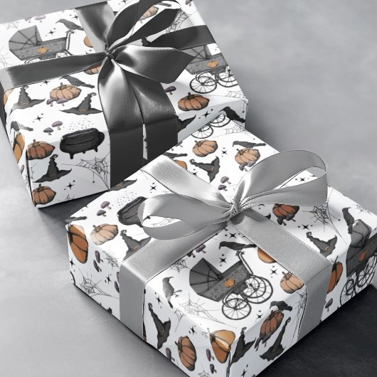 ゴシックベビーキャリッジハロウィーン ラッピングペーパー