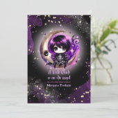 ゴシックベビーシャワースケルトンクロウムーンライト 招待状 (スタンド正面)