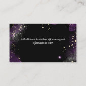 ゴシックベビーシャワーパープルブラックおむつラッフル エンクロージャーカード (裏面)