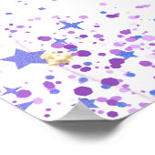 ゴシックベビーシャワ男女兼用ーパープルブラックカラス ポスター (角)