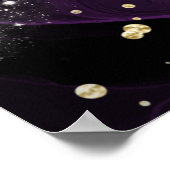 ゴシックベビーシャワ男女兼用ーパープルブラックカラス ポスター (角)