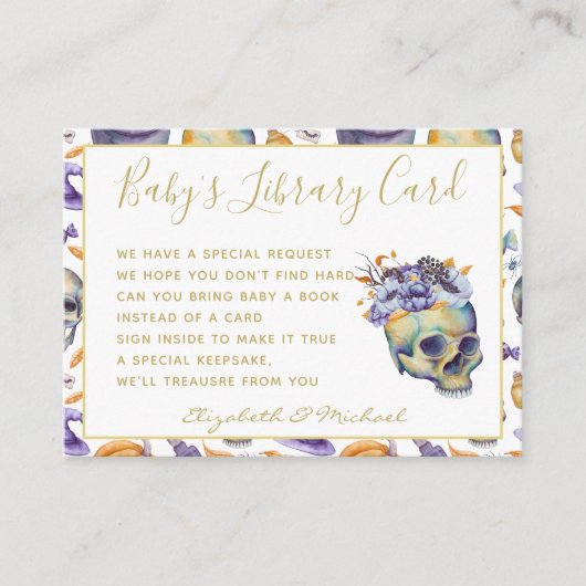 ゴシックベビー図書図書リクエストスカルハロウィーン エンクロージャーカード (正面)