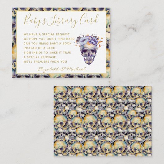 ゴシックベビー図書図書リクエストスカルハロウィーン エンクロージャーカード (正面/裏面)