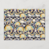 ゴシックベビー統計の到着発表ハロウィーン ポストカード (裏面)