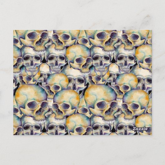 ゴシックベビー統計の到着発表ハロウィーン ポストカード (裏面)