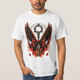 ゴシックベルベットボウキーウィング＆ムーン Tシャツ