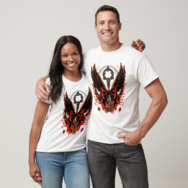 ゴシックベルベットボウキーウィング&ムーン Tシャツ