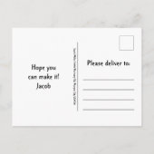 ゴシックベージュグレースカル誕生日RIP To His 20 インビテーションポストカード (裏面)