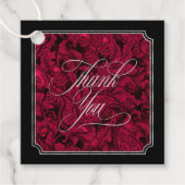 ゴシックペイズリーフレームバーガンディID866 フェイバータグ (正面)