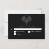 ゴシックホラーなハロウィン 結婚式RSVPカード 出欠カード (正面)