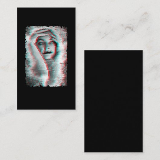 ゴシックホラーガールゴシックオカルト美的ダークアート 名刺 (正面/裏面)