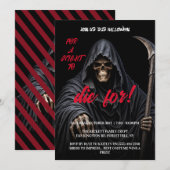 ゴシックホラー ハロウィン 死神の王座 招待状 (正面/裏面)
