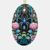 ゴシックホリデースパイダーインフラワーズシーズンズクリープニング セラミックオーナメント (左)