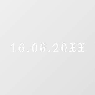 ゴシックホワイトブラックレターの日付結婚の値 ウィンドウサイン