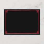 ゴシックボーダー 黒 赤 ウェディング カラードレス エンクロージャーカード (裏面)