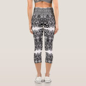 ゴシックボーンとフローラ付き頭蓋骨レギンス カプリレギンス (裏面)