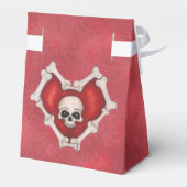 ゴシックボーン赤いハートホワイトスカルレッドシェード フェイバーボックス (裏面サイド)