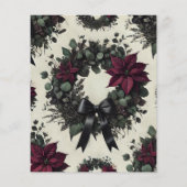 ゴシックポインセチアリースフェスティバルスクラップブック紙 (裏面)