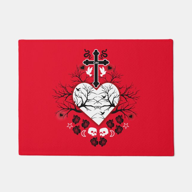 ゴシックポストパンクファッション ドアマット (正面)