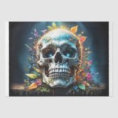 ゴシックポップ・アートのスカル – デコページ – 薄葉紙 (正面)