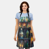 ゴシックポーションボトル – 暗いファンタジーウィッチー エプロン (着用した状態)