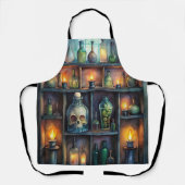 ゴシックポーションボトル – 暗いファンタジーウィッチー エプロン (正面)