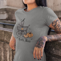 ゴシックママハロウィーン秋赤ちゃんシャワー母になる トライブレンドTシャツ