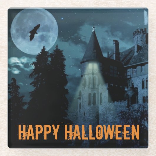 ゴシックマンショ幽霊のよく出るンハロウィーン ガラスコースター (正面)