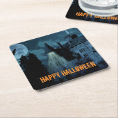 ゴシックマンショ幽霊のよく出るンハロウィーン スクエアペーパーコースター (アングル)