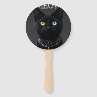 ゴシックミスティック: 黒猫とクロームの「MEOW」美学 ハンドファン